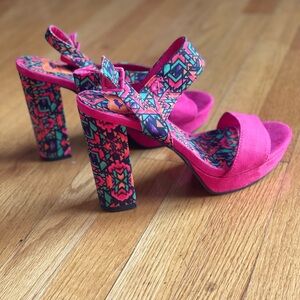 Colorful Patterned Women's Heels